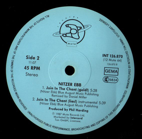 Nitzer Ebb : Join In The Chant (12")