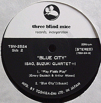 Isao Suzuki Quartet : Blue City (LP, Album, RE)