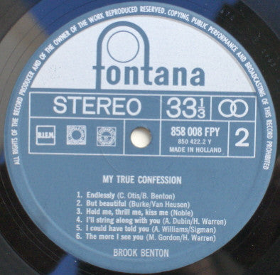 Brook Benton : My True Confession (LP, Comp)