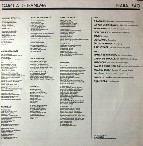 Nara Leão : Garota De Ipanema (LP, Album)