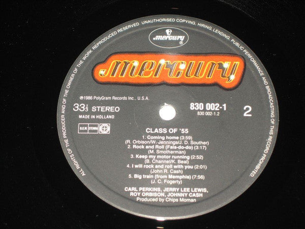 Class Of '55 = Carl Perkins / Jerry Lee Lewis / Roy Orbison / Johnny Cash : Memphis Rock & Roll Homecoming (LP, Album)