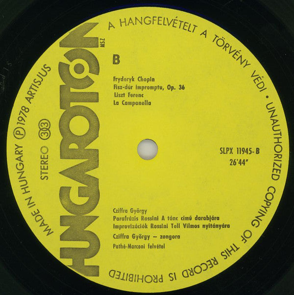 Gyorgy Cziffra : Cziffra György (LP, Album)