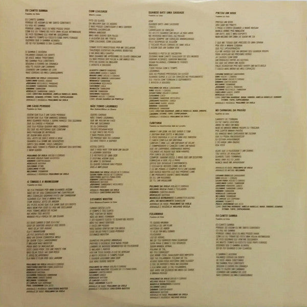 Paulinho Da Viola : Eu Canto Samba (LP, Album)