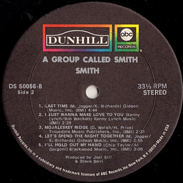 Smith (3) : A Group Called Smith (LP, Album, San)