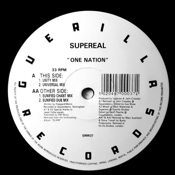 Supereal : One Nation (12")