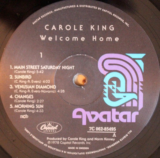 Carole King : Welcome Home (LP, Album)