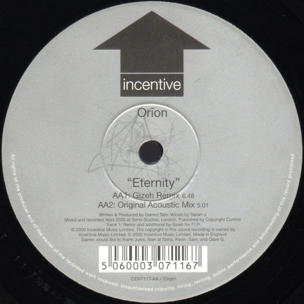 Orion : Eternity (12")