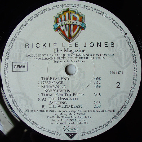 Rickie Lee Jones : The Magazine (LP, Album)