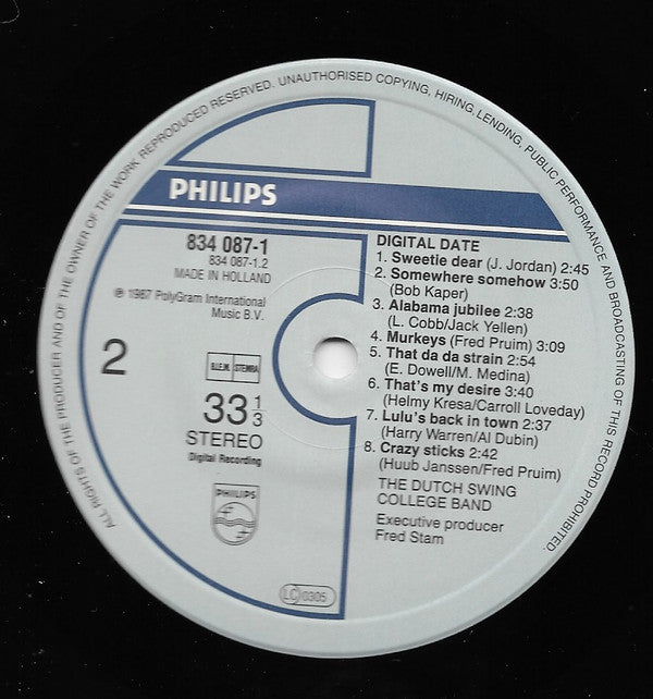 The Dutch Swing College Band : Digital Date (LP, Album)