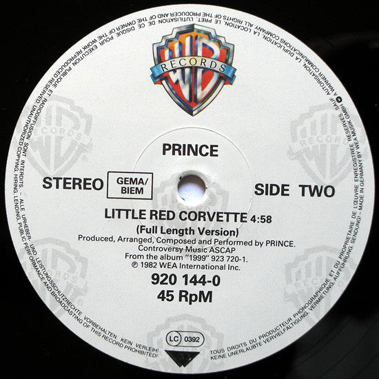 Prince : 1999 / Little Red Corvette (12", Single)