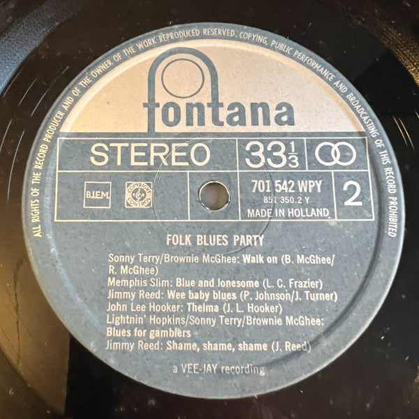 Various : Folk Blues Party (LP, Comp)