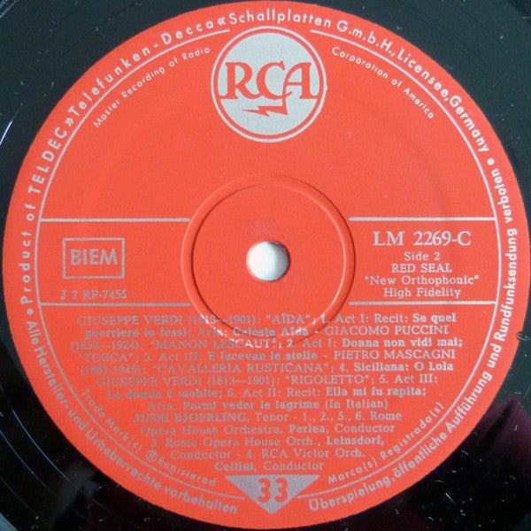 Jussi Björling : In Opera (LP, Mono)