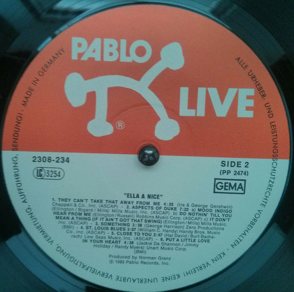 Ella Fitzgerald : Ella À Nice (LP, Album, RE)