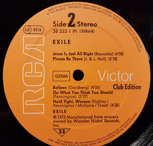 Exile (7) : Exile (LP, Album, Club, RE)