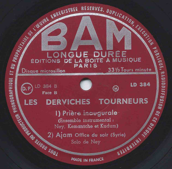Deben Bhattacharya : Les Derviches Tourneurs (7", Mono)