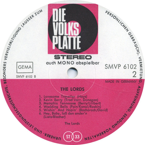 The Lords : Deutschlands Beatband Nr. 1 (LP, Album, RE)