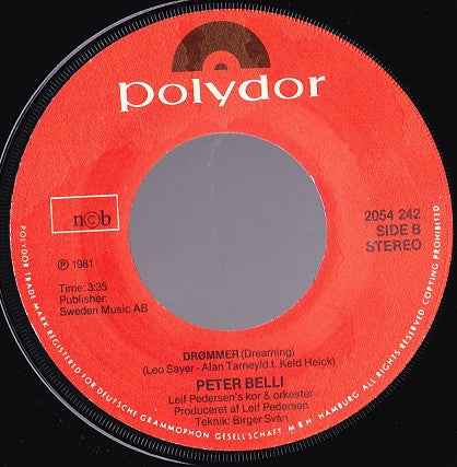 Peter Belli : Teddybjørn / Drømmer (7", Single)