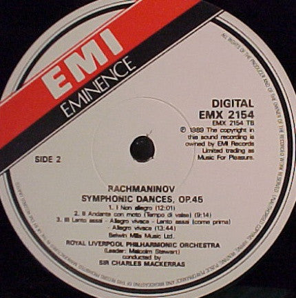 Sergei Vasilyevich Rachmaninoff - Royal Liverpool Philharmonic Orchestra, Sir Charles Mackerras : Symphony No. 3 / Symphonic Dances (LP)