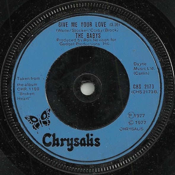 The Babys : Isn't It Time (7", Single, Blu)