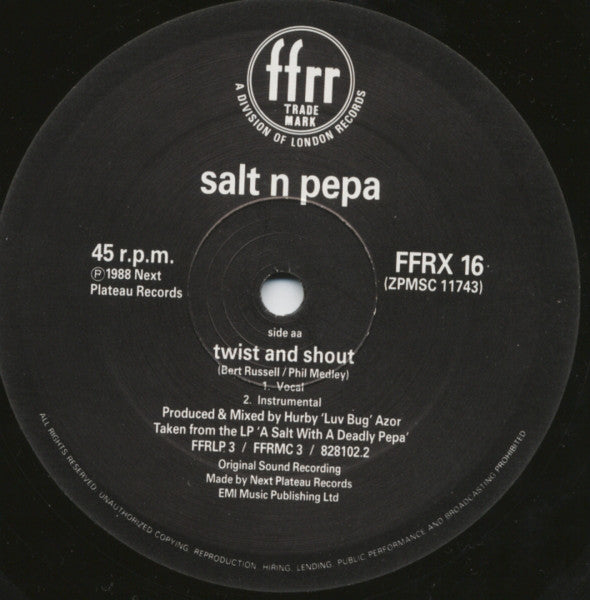 Salt 'N' Pepa : Get Up Everybody / Twist & Shout (12")