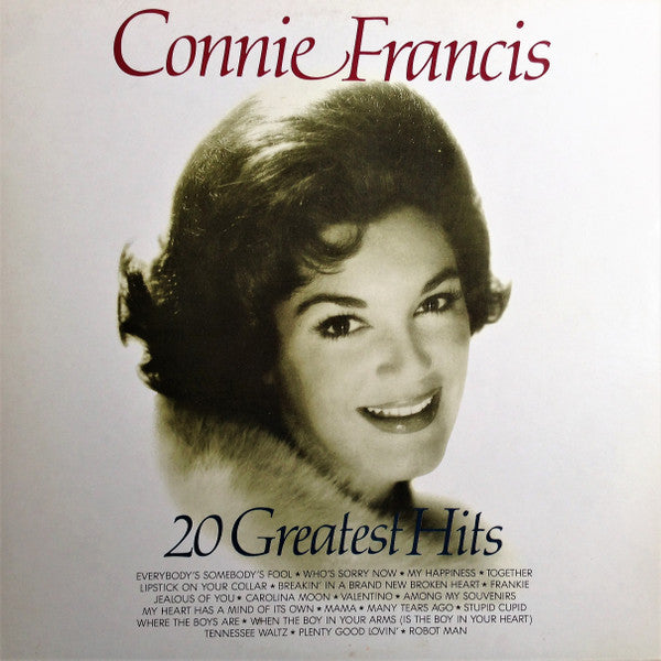 Connie Francis : 20 Greatest Hits (LP, Album, Comp)