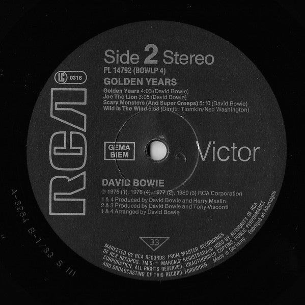 David Bowie : Golden Years (LP, Comp, RM)