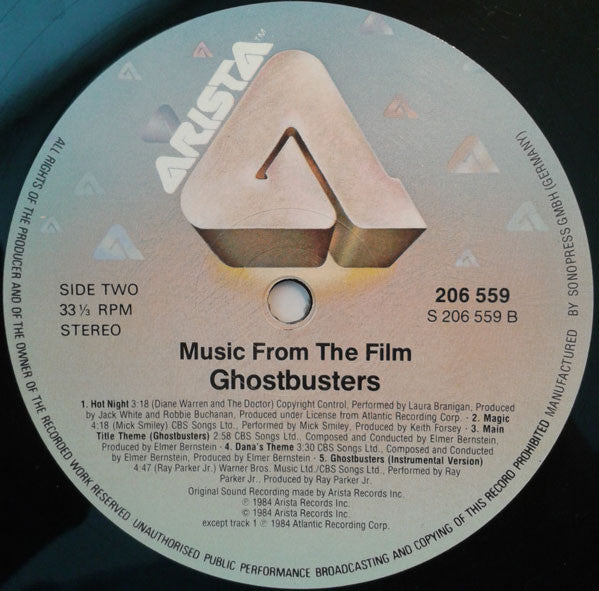 Various : Ghostbusters - Original Soundtrack Album (LP, Album, Blu)