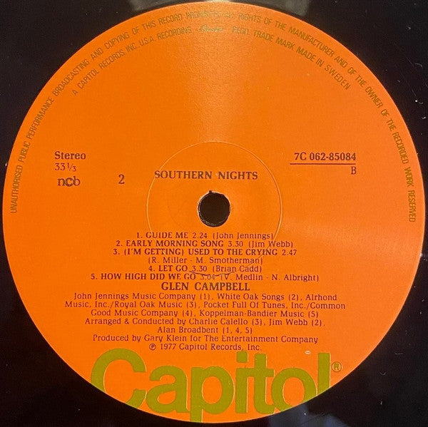 Glen Campbell : Southern Nights (LP)