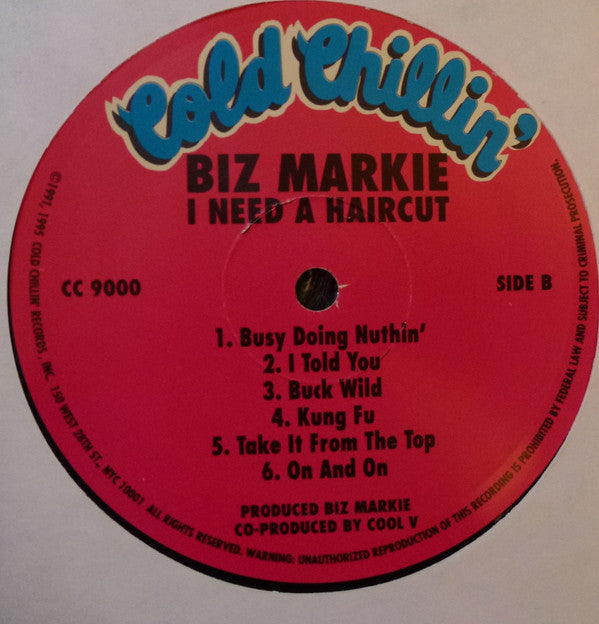 Biz Markie : I Need A Haircut (LP, Album, RE)