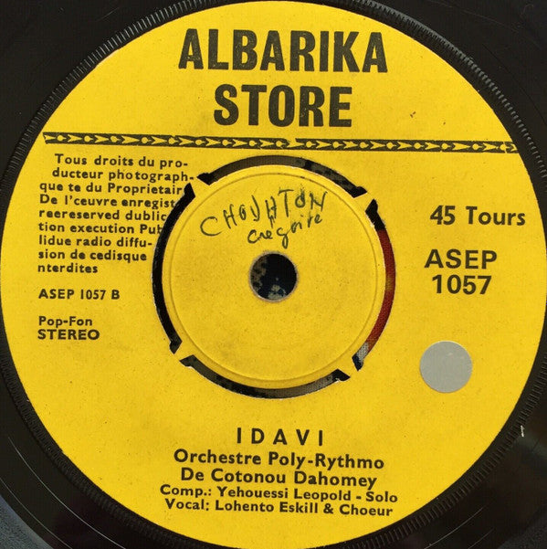 T.P. Orchestre Poly-Rythmo : Aholoye / Idavi (7", EP)