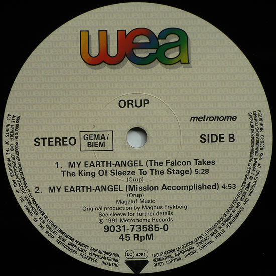 Orup : My Earth-Angel (12", Single)
