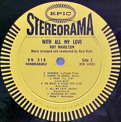 Roy Hamilton (5) : With All My Love (LP, Album)