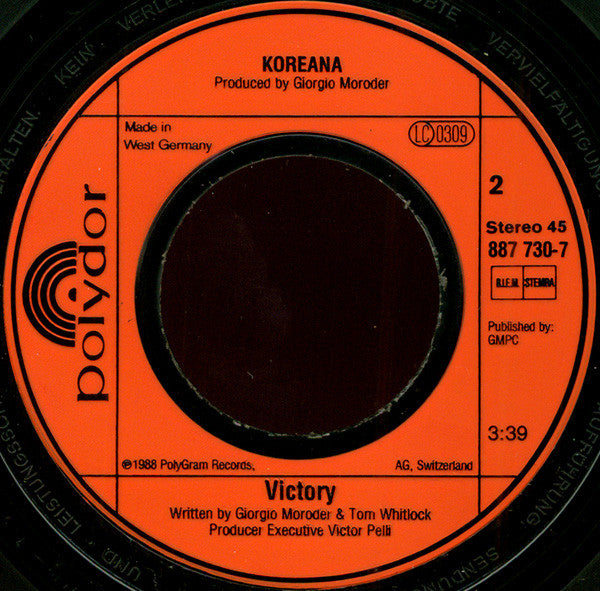 Koreana : Hand In Hand (7", Single)