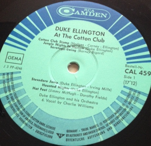 Duke Ellington And His Orchestra : At The Cotton Club (LP, Comp, Mono)