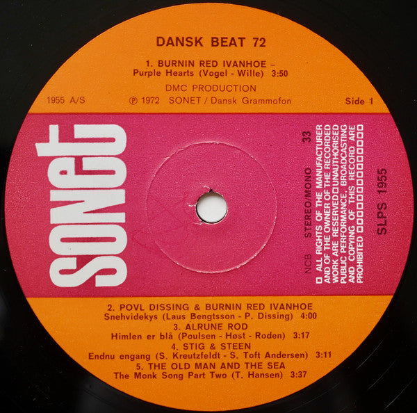 Various : Dansk Beat 72 (LP, Comp)