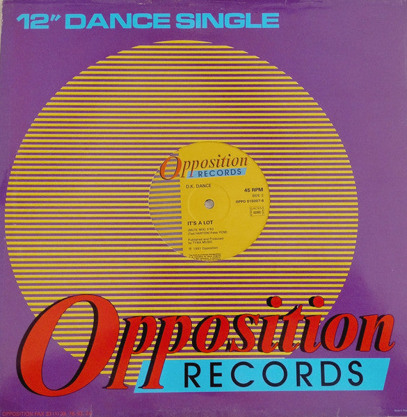 D.K. Dance : It's A Lot (12")