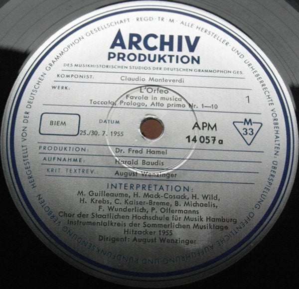 Claudio Monteverdi Parole Di Alessandro Striggio The Younger : L'Orfeo - Favola In Musica (2xLP, Mono, RP + Box)