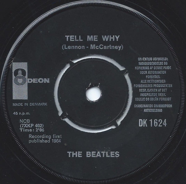 The Beatles : I Should Have Known Better (7", Single, Mono, Bla)