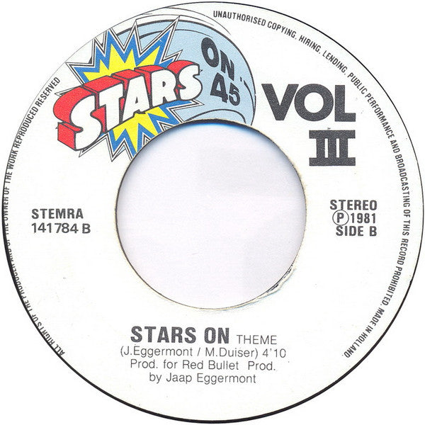 Stars On 45 : Volume III (7", Single)