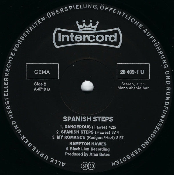 Hampton Hawes : Spanish Steps (LP, Album)