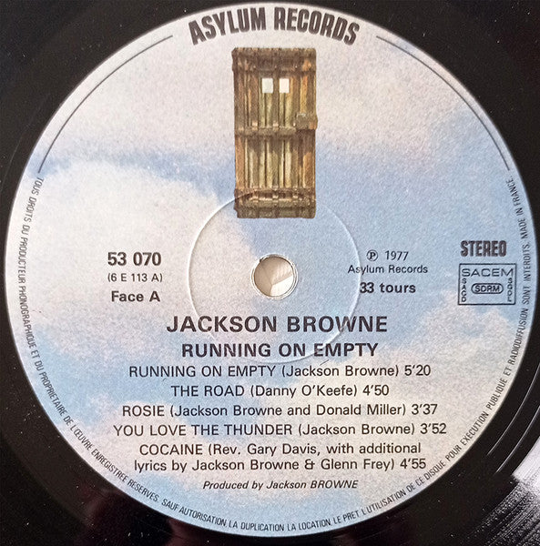 Jackson Browne : Running On Empty (LP, Album)