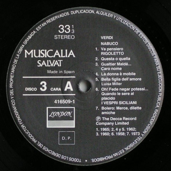 Various : Musicalia 3. Verdi (LP, Comp)