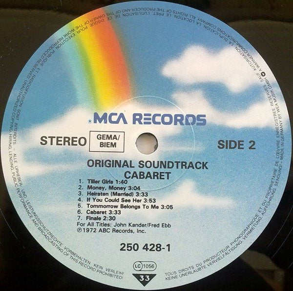 Ralph Burns : Cabaret (Original Sound Track Recording) (LP, Album, RE)