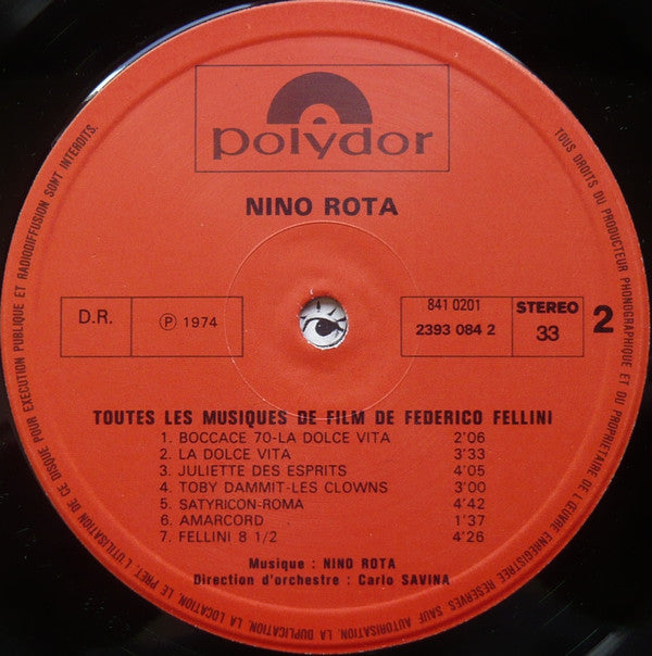 Nino Rota : Toutes Les Musiques De Film De Fellini (LP, Comp, RE)