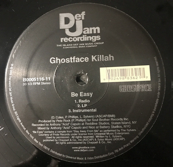Ghostface Killah : Be Easy (12")