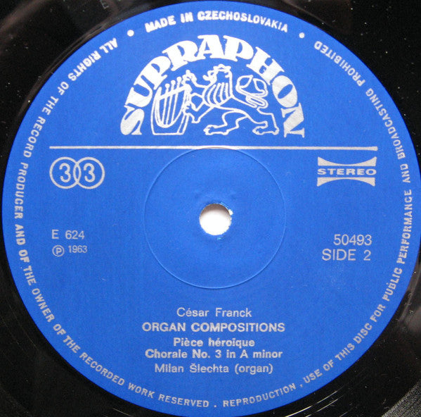 César Franck, Milan Šlechta : Organ Compositions (LP, Album, RP)