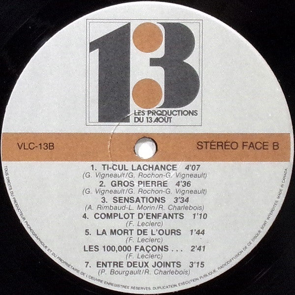 Félix Leclerc, Gilles Vigneault, Robert Charlebois : J'Ai Vu Le Loup Le Renard Le Lion (2xLP, Album, Gat)