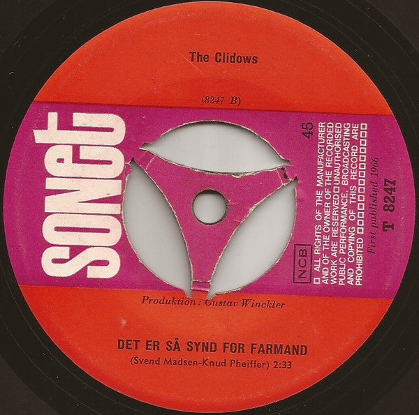 Clidows : Det' Mig Det Samme Hvor Jeg Havner / Det Er Så Synd For Farmand (7", Red)
