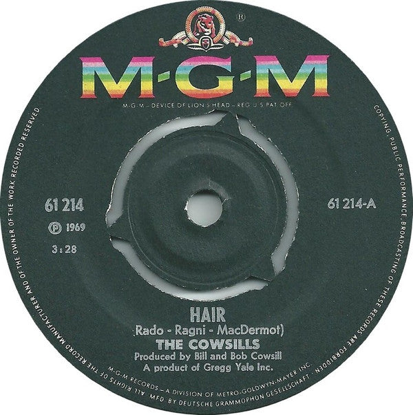 The Cowsills : Hair (7", Single)