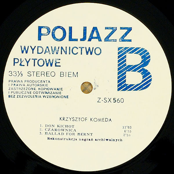 Krzysztof Komeda : Muzyka Krzysztofa Komedy 3 (LP, Comp, RE, RP)
